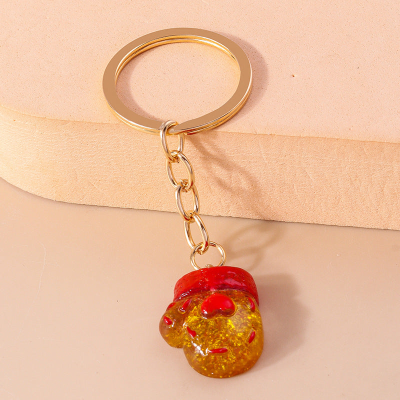 Wholesale Christmas Series Christmas Stockings Elk Snowman Gloves Resin Keychain